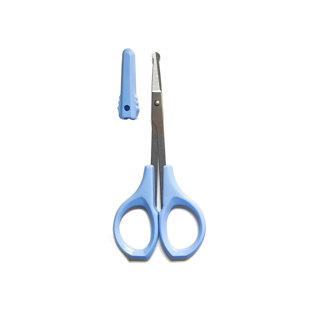 Premium 4 Inch Nose Hair Safety Scissors with Rounded Tip Blades for Kids Nails, Facial Hair, Eyebrows