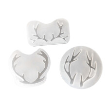 3 In 1 Hertenhorens Siliconen Matrijzen Voor Cake Decoratie