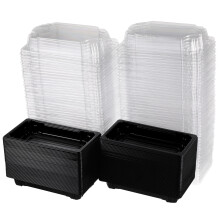 100 sushi doosjes voor fruit, draagtas/takeaway (zwart)