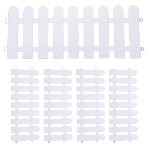 5 Palen Hekje Plastic Wit Decoratief Landschap Pad Panelen 2