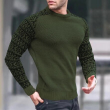 Men Winter Warm Crew Neck Knitted Sweater Jumper Casual Sweatshirt Pullover Tops