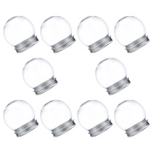 10 stuks vulbare kerstsneeuwbol met schroefdeksel, transparant plastic