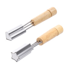 2Stk Backform Aus Mit Holzgriff Herz- Und Sternform Cookie