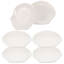 6Stück Keramik Teller Jakobsmuschel 9cm Für Snacks Zuhause Party