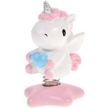 1St Einhorn Kopfnickendes Ornament Für Desktop Und Armaturenbrett Pink