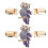 2 sjaalbrosclips, decoratieve kledingspelden 4