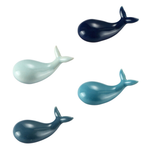 4Stück Keramik Wal Essstäbchenablage Löffel Gabel Halter