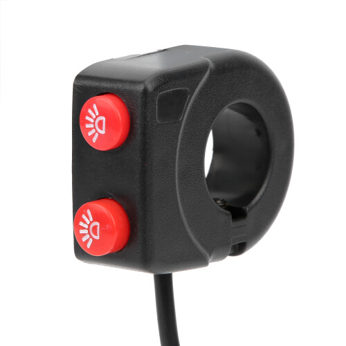Interruptor de manillar para motocicletas con función de bocina e interruptor de intermitentes. Control universal. Interruptor 3 en 1 resistente al
