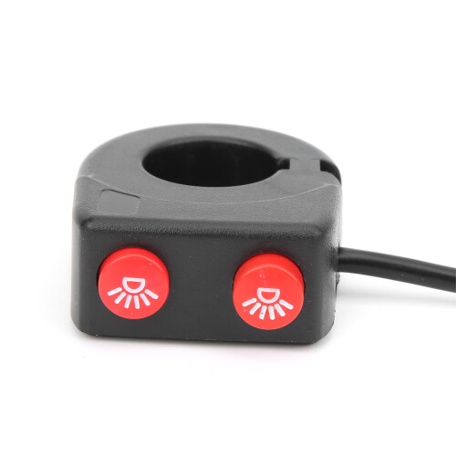 Interruptor de manillar para motocicletas con función de bocina e interruptor de intermitentes. Control universal. Interruptor 3 en 1 resistente al 1