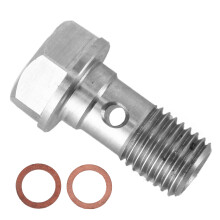Turbo remleiding banjo-bout met roestvrijstalen constructie, dubbele banjo-bout, nauwkeurig bewerkt voor lekvrije verbinding, remfittingadapter met