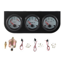 3-in-1-Auto-Armaturenbrett-Instrumentenset: Dreifach-Instrumentenset mit Spannungsmesser, Wassertemperaturanzeige, Öldruckanzeige, beleuchtetem