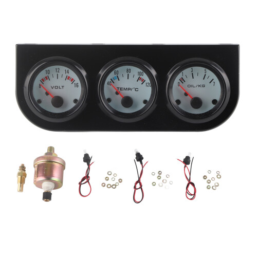 Σετ μετρητών αυτοκινήτου 3 σε 1 Μετρητής αυτοκινήτου Κιτ τριπλού μετρητή Μετρητής