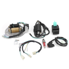 Kabelbaum-Kit mit Zündspule und CDI-Box, komplettes Elektrik-Set für 4-Takt-Dirtbikes, einfache Installation, Zündkerzen-Not-Aus-Schalter