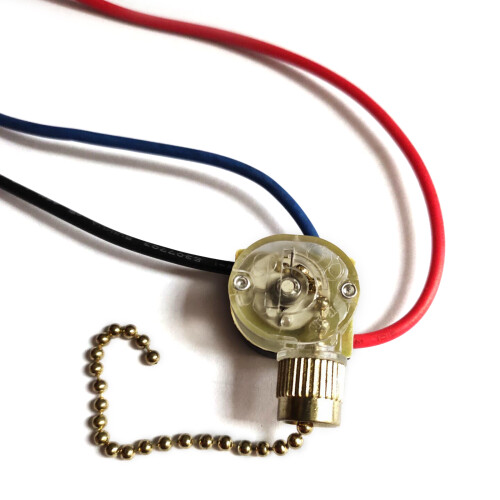 3-Wire Lights Pull Switch Ceiling Fan On-Off Electrical Switch