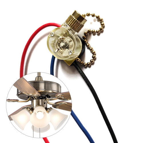 3-Wire Lights Pull Switch Ceiling Fan On-Off Electrical Switch 1