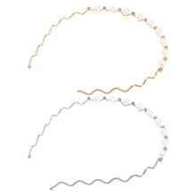 2Stk Damen Haarband Kristall Perlen Haarschmuck Für Hochzeit Und Party