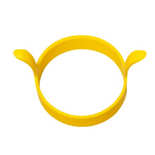 Egg Ring, Fried Egg Ring, Circular Egg Roast Mould, Silicone Pancake Shaper, Reusable Heat Resistant Kitchen Dish for Cooking Yellow