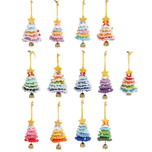 Crochet Christmas Tree with Bell  Knitted Tree-L  style 2