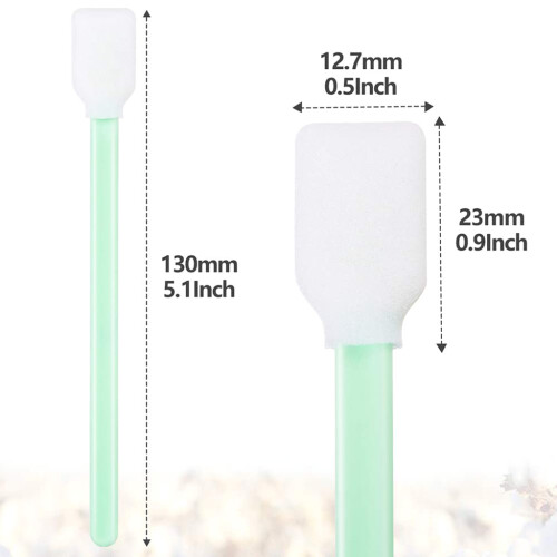 50pcs 5.11" Foam Swabs Rectangle Cleaning Swab for Solvent 2