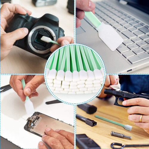 50pcs 5.11" Foam Swabs Rectangle Cleaning Swab for Solvent 1