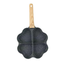 Wooden Handle Reusable Egg Pan WearResistant Pancake Pan for Breakfast