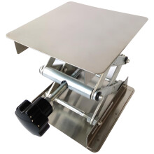 Manual Adjustable Stainless Steel Lab Jack Stand, 1.8 To 5.9 In, 4 X 4 In Platform