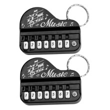 2Stück Klavier Schlüsselanhänger Mini Tastatur Instrument Anhänger