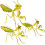 3Stk Eisen Gartendeko Gottesanbeterin Wandschmuck 10