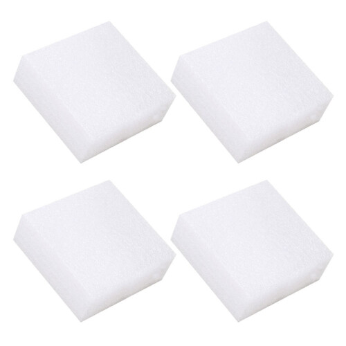 4er-set nadelfilz- -pads, , flache platte, weiß