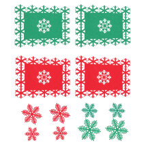 12 Isolier-Untersetzer Für Weihnachtsfeier (Sortierte Farben)