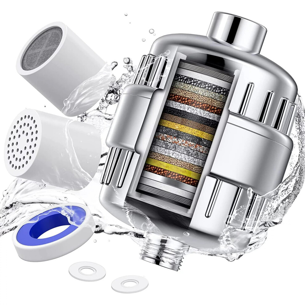 24 Stage Shower Filter With Replaceable Filter Element For Hard Water 9412369505460