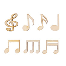 100Stk Diy Doodle Musiknoten Naturholzscheibe Scrapbooking
