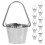 12Stk Mini Eimer Deko Eisen Silber Garten & Accessoires 4
