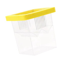 Baby Fish Breeding Box Clear Isolation Box Aquarium Hatchery Incubator With Suction Cups For Newborns Shrimp Aquarium Incubator Yellow