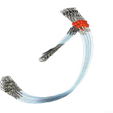 Steel Fishing Leaders with Snap Swivels for Bass, Pike, Salmon - 1 Blue Head, Heavy Duty Stainless Steel, 36 Inch
