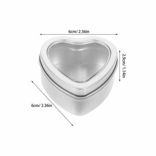 10Stk Leere Herzförmige Metallblechdosen Mit 1