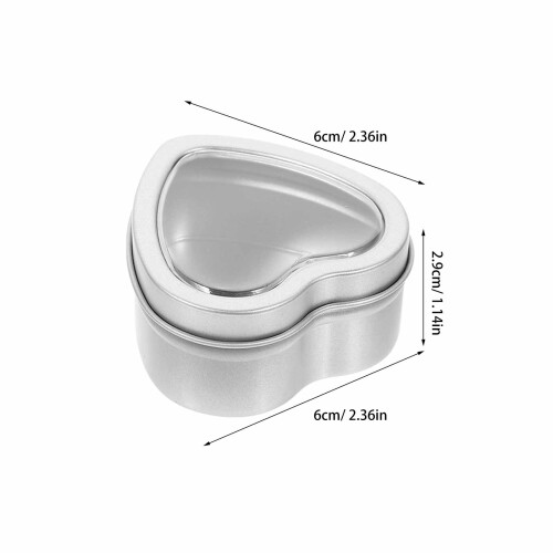 10Stk Leere Herzförmige Metallblechdosen Mit 2