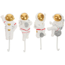 4Stk Resin Haken Astronaut Form Weiß Wandhaken Ohne Bohren Für Zuhause