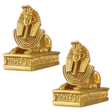 2 harz sphinx für café und schreibtisch, golden