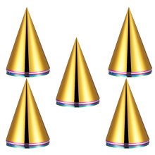 30pcs metallic paper party hats for adults kids with elastic band