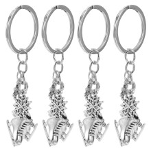 Sport Schlüsselanhänger Silber 4 3,5x1,2x0,04 Zoll