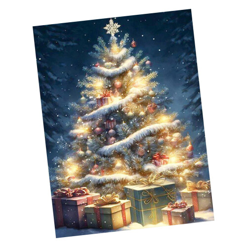 Ensemble d'art en cristal d'arbre de noël, bricolage, perceuse-5
