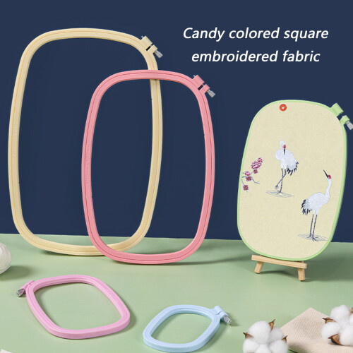 Ensemble de 3 cerceaux de broderie en plastique ABS, couleur 1