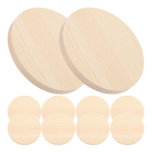 10 holzscheiben zum bemalen, runde bastelplättchen für kinder 10x1 cm