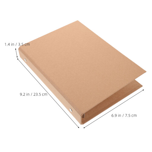 Binder Cover 6-Ring Binder Notebook Kraftpapier Wiederverwendbar A5 2