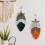 2 blatt-makramee wanddeko, gewebter hängeschmuck für 6