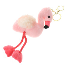 plüsch-flamingo schlüsselanhänger, stoffflamingo für taschen deko