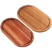 2Stk Holztabletts Oval Servierplatte Für Party Dinner Appetithäppchen