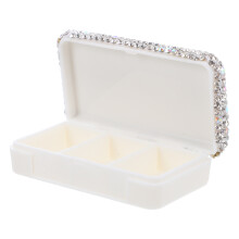 Bling Pillendose Kunststoff Tragbar