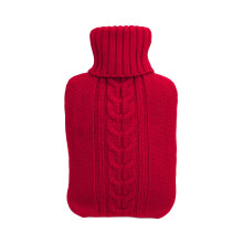 2L Premium Gestrickte Wärmflasche Abdeckung Für Schmerzlinderung (Rot)